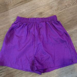 Vintage Basic Editions Purple Retro Athletic Shorts • Size L